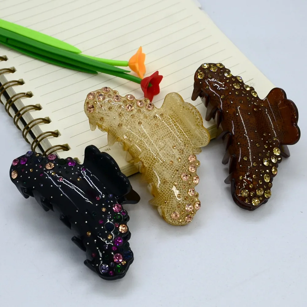9cm hot saleHeaddress and hairwear crystal Rhinestone Hair clip hair Claw pin Clamp high end Accessories female gifts | Украшения и