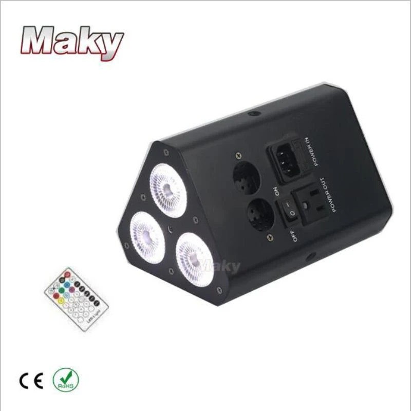 30 световых коробок бесплатная доставка 3 шт. 18 Вт RGBWA + UV беспроводной Dmx и