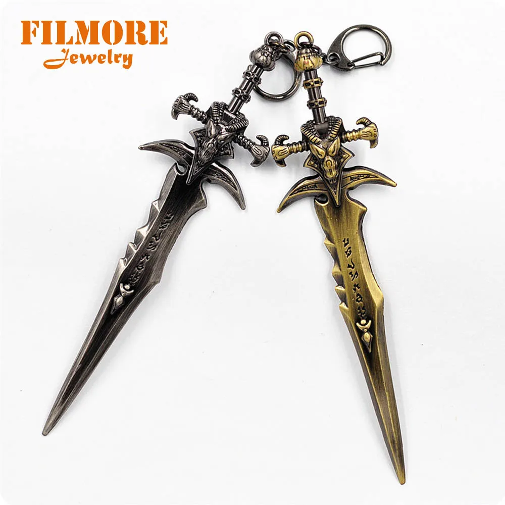 2018 Горячая игра Frostmourne брелок в виде меча Lich King Артас кулон оружие 15 см Косплэй меч