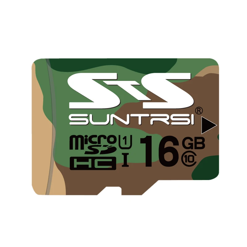 Suntrsi карта памяти 256 ГБ 128 Гб Microsd зеленая Micro SD карта 64 ГБ 32 ГБ полная емкость 16 Гб класс 10 для камеры телефона - Емкость: 16GB U1 class 10