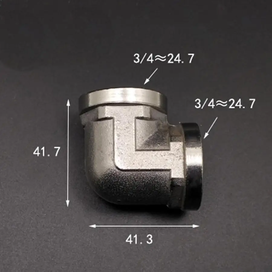 201 колено из нержавеющей стали DN20 3/4 "BSPP Женский фитинг для трубы соединительный