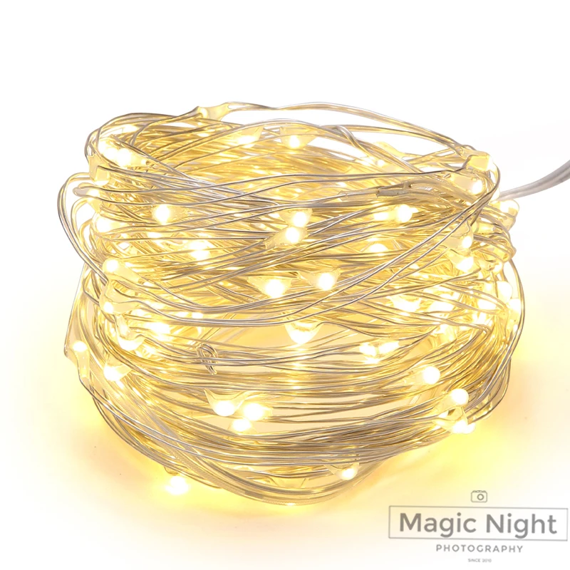 Волшебная светодиодная гирлянда MAGICNIGHT с питанием от аккумулятора серебристая