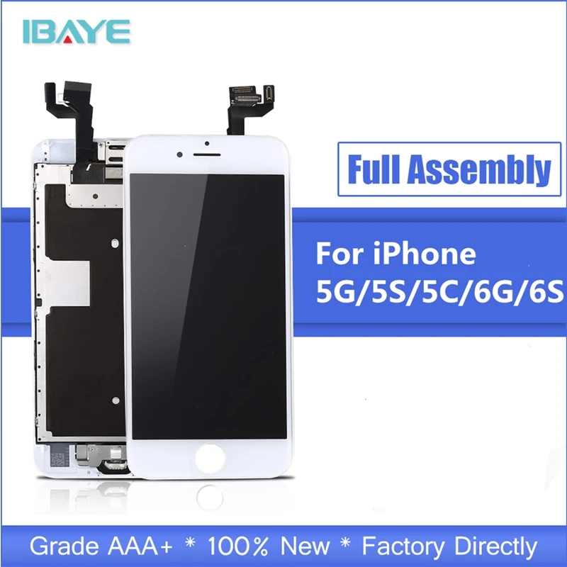 Полный ЖК-или полный Дисплей в сборе или экран для iPhone 5 5G 5S 5C iphone 6 6s с кнопкой