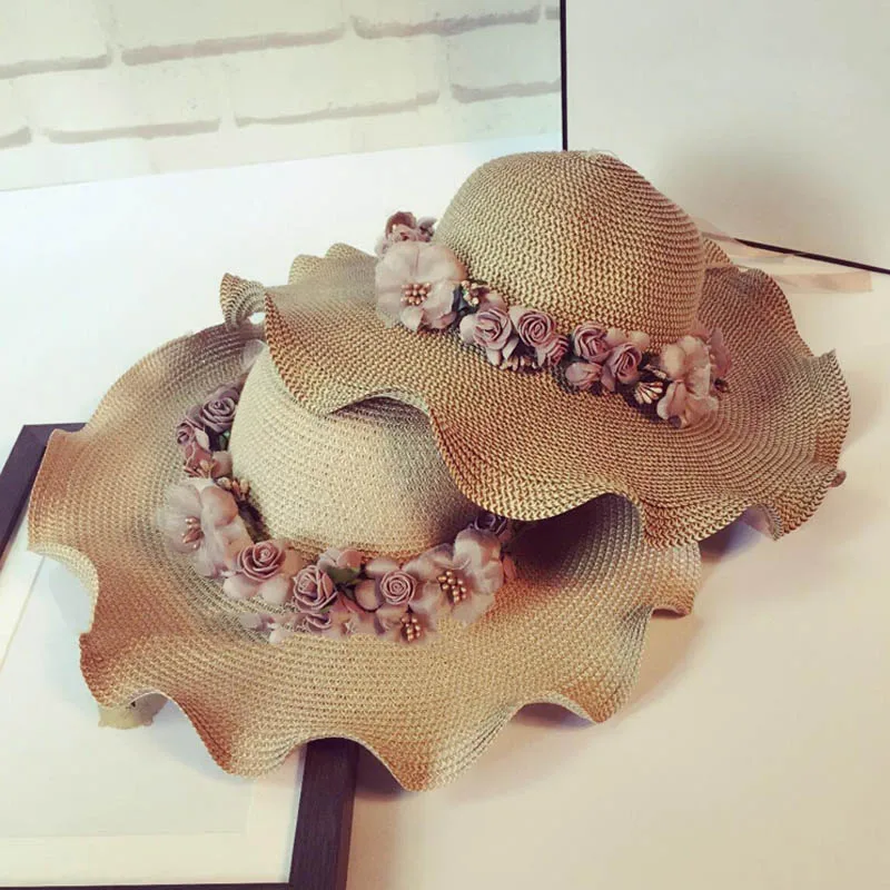 Шляпа женская Соломенная с широкими полями и защитой от УФ лучей|sun hats for women|sun