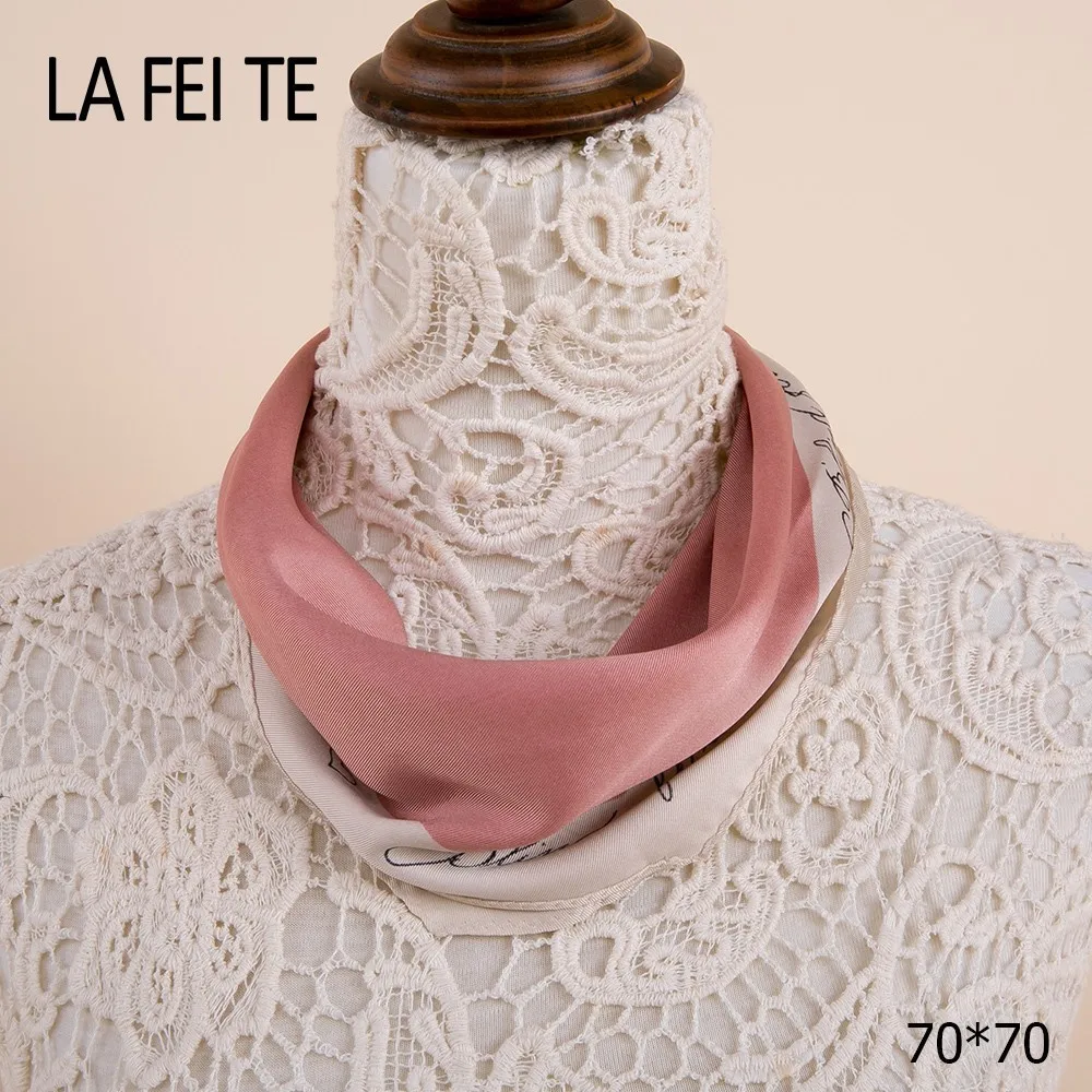 Модный квадратный шелковый шейный шарф женский платок бандана атласная