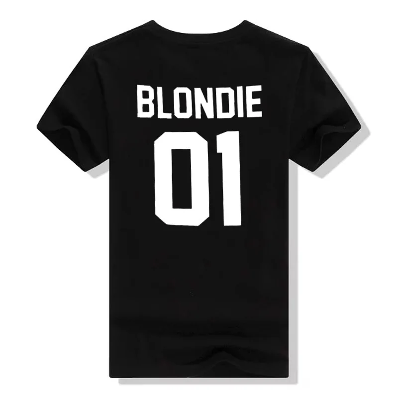 Сестра Футболка женская Blondie01 Brownie01 с принтом короткий рукав летняя обувь из