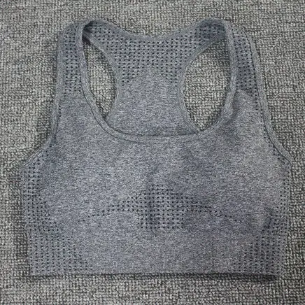 Dark Gray Однотонный бесшовный спортивный бюстгальтер для женщин, укороченный топ для фитнеса, бюстгальтер с подкладкой для йоги, спортивный бюстгальтер с эффектом пуш-ап, спортивная одежда для тренировок - Цвет: Dark Gray