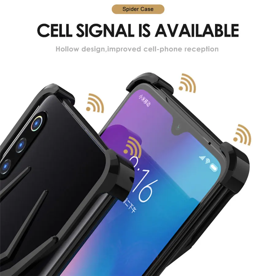 Металлический бампер с пауком для Xiaomi mi 9, чехол для Xiaomi mi 9, чехол Xio mi 9, роскошный стильный противоударный чехол