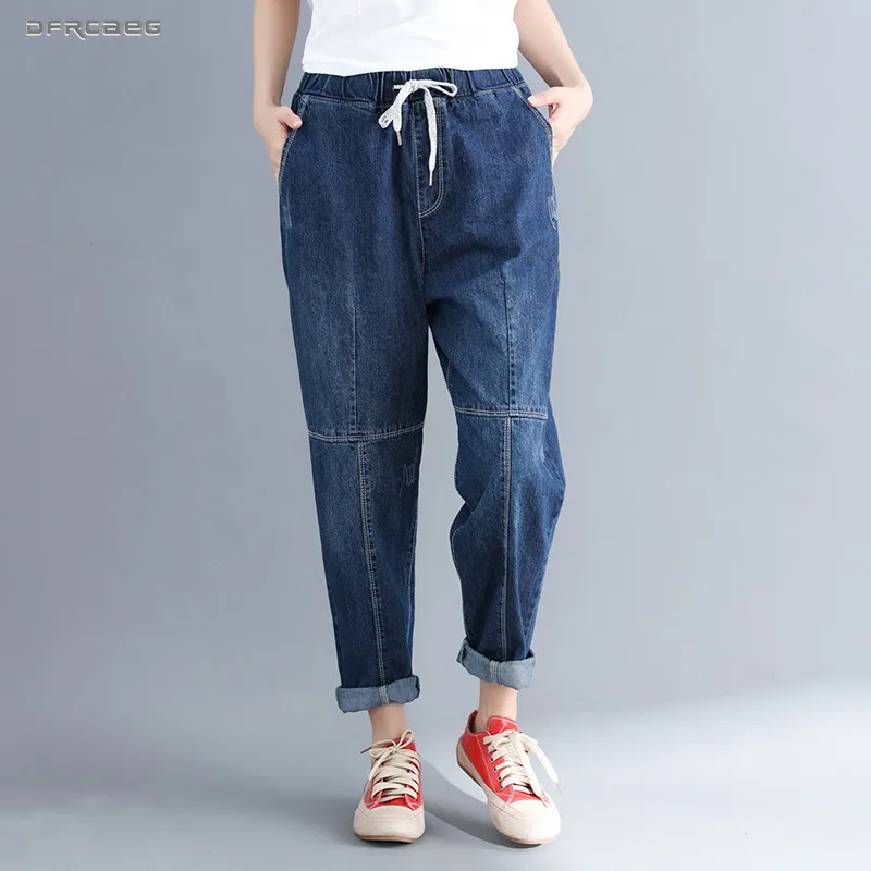 Винтажные синие женские летние джинсовые штаны шаровары для женщин s 2019 Модные