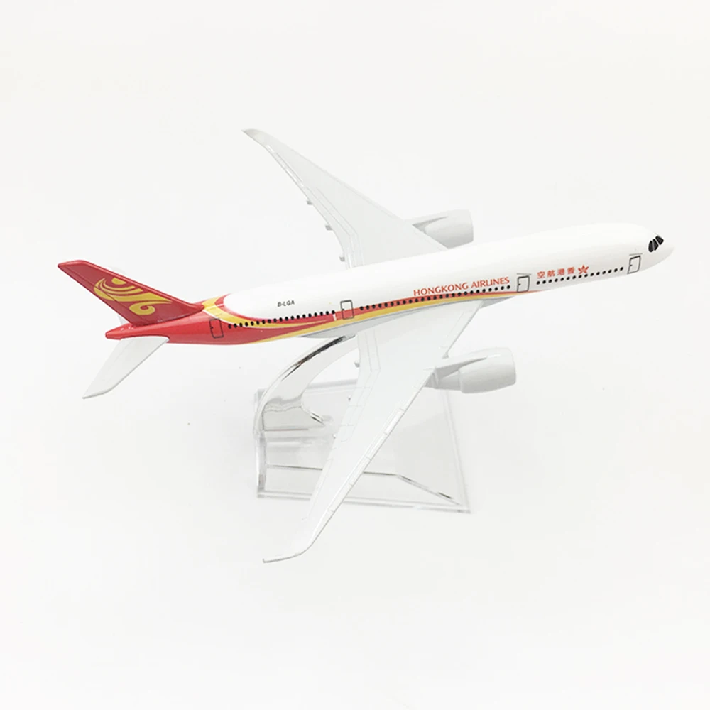 

1/400 Scale Aircraft Boeing 787 Hong Kong Airlines 16cm Alloy Plane B787 Model Toys Children Kids Gift for Collection