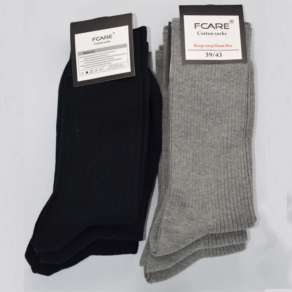 Fcare 10 шт. = 5 пар 39 40 41 42 43 calzini lunghi uomo синее серое мужское платье двойные деловые