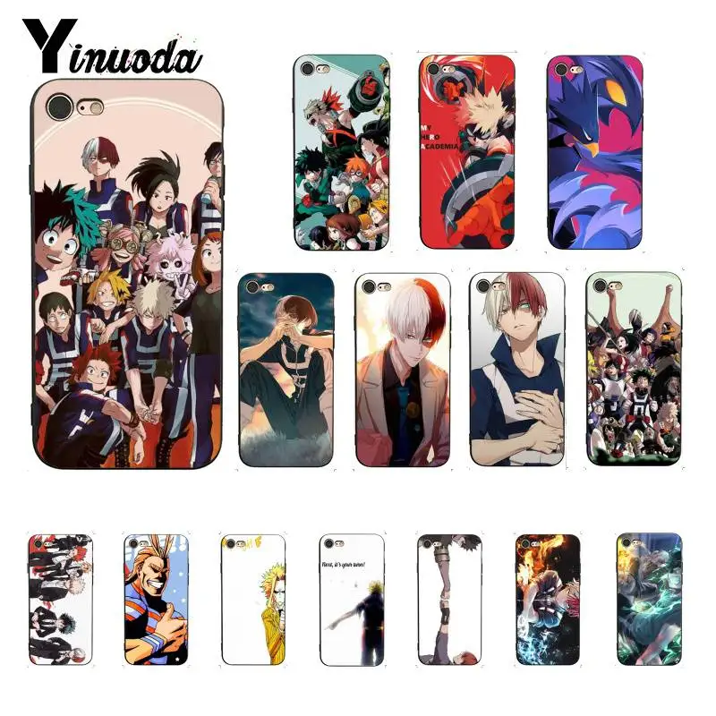 Силиконовый чехол для телефона Yinuoda My Hero academic Anime на заказ iPhone 8 7 6 6S 6Plus X XS MAX 5 5S SE XR 11