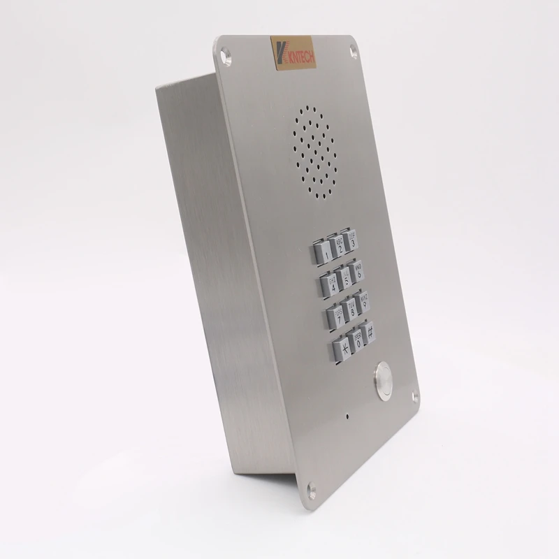 KNTECH KNZD-06 Lound Speacker Help Piont Handsfree Emergency Phone with Speed Dial/One Key Call for Hospital Sliver |