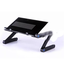 Black no mouse pad Портативный Регулируемый Алюминиевый эргономичный поднос для ноутбука, подставка для ноутбука, подставка для ноутбука с ковриком для мыши - Цвет: Black no mouse pad