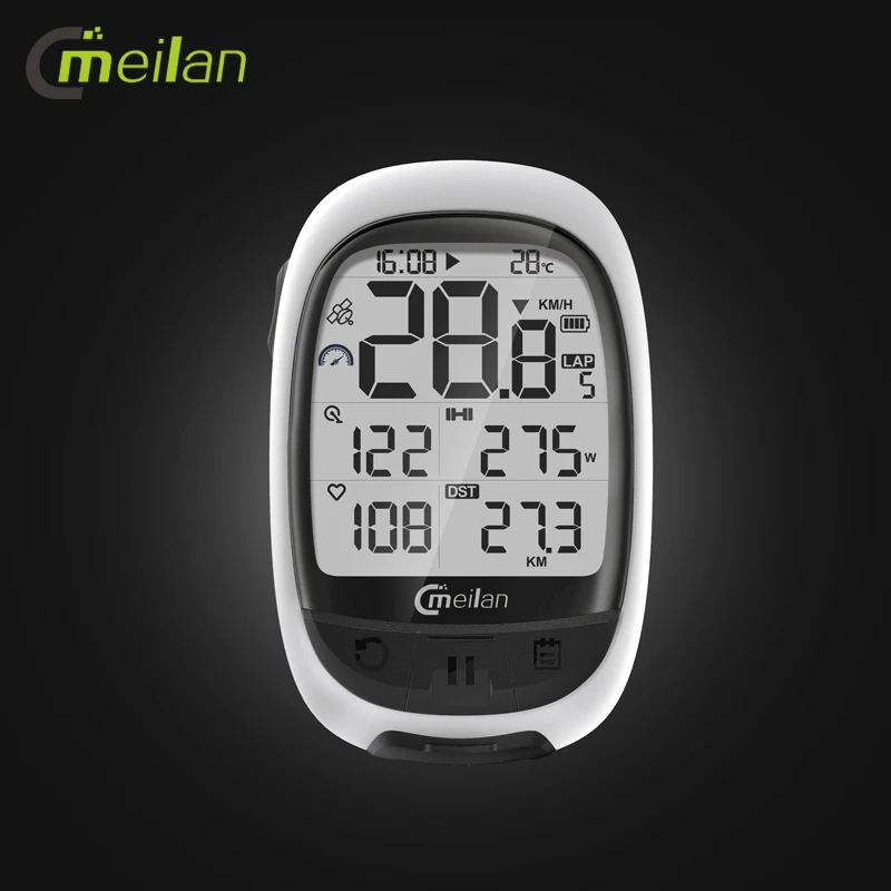 Meilan GPS велокомпьютер велосипедный GPS Спидометр M3 скорость Высота DST время езды беспроводной водонепроницаемый велосипедный компьютер - Цвет: M2