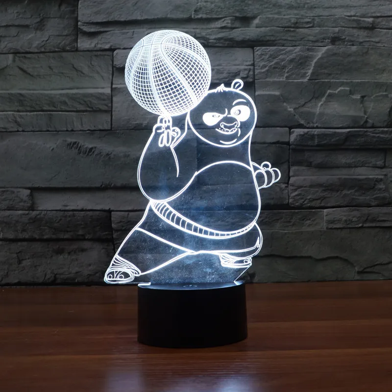 3D лампа ночник семь цветов Животные Многоцветный RGB лампа Рождественский Декор Детские Подарочные игрушки сенсорный пульт дистанционного управления настольная лампа