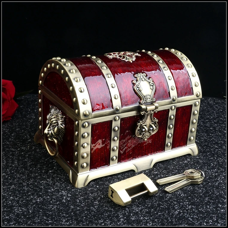 

europe large size twol ayers metal jewelry box makeup organizer makeup organizer for girl gift Z106