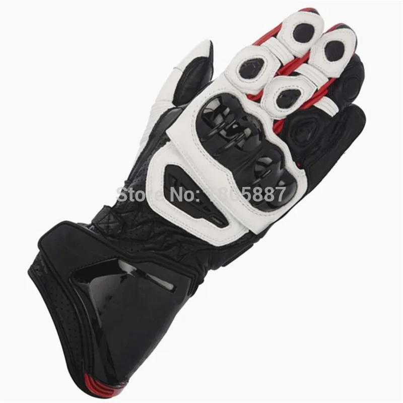 ST-D53-RED Новые белые черные желтые мотоциклетные кожаные Moto GP Pro длинные перчатки гоночные Мотоциклетные Перчатки - Цвет: ST-D53-RED