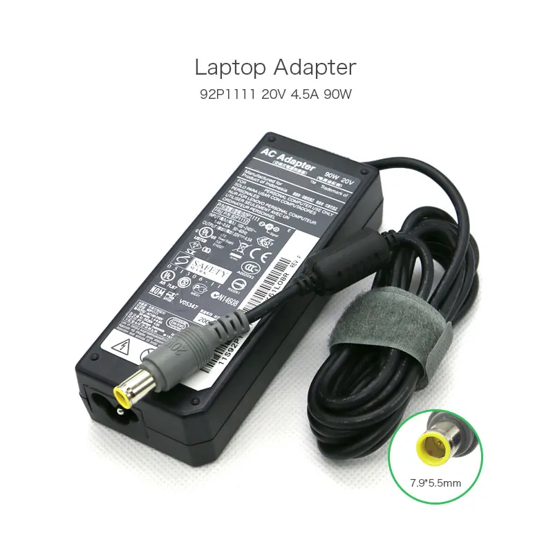 

20V 4.5A 90W 7.9*5.5mm 92P1111 92P1112 92P1114 Laptop Power Adapter for Lenovo Thinkpad Z60M Z60T Z61E Z61M Z61P Z61T Notebook