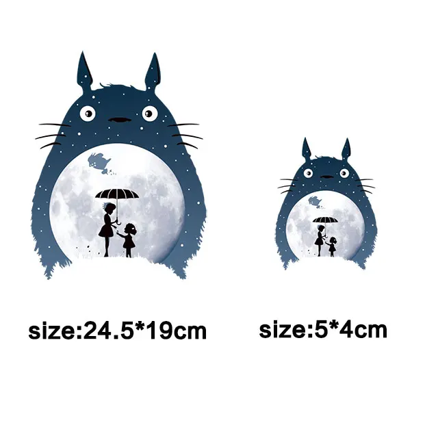 My Neighbor Totoro Японский мультяшный Кот, железные нашивки для одежды, наклейки Мой сосед Тоторо, термоошейники, футболки parches ropa - Цвет: My Neighbor Totoro