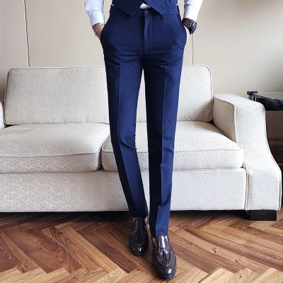 Новинка 2019 корейская версия британских облегающих повседневных брюк