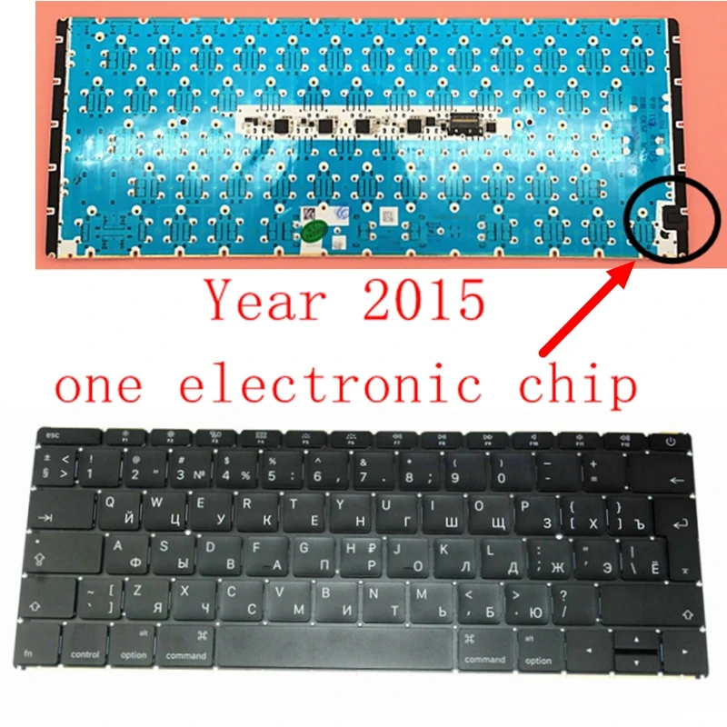1 Русский клавиатура с подсветкой для Macbook retina A1534 12 &quotгод 2015 2016 2017 винтом RU