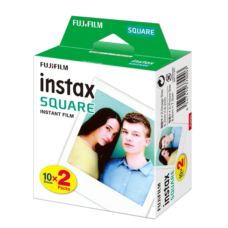 Fujifilm Instax SQ20 SQ10 квадратная пленка двойная упаковка белый край черный край фото пленка для Instax SQ10 SQ6 мгновенная камера SP-3 принтер
