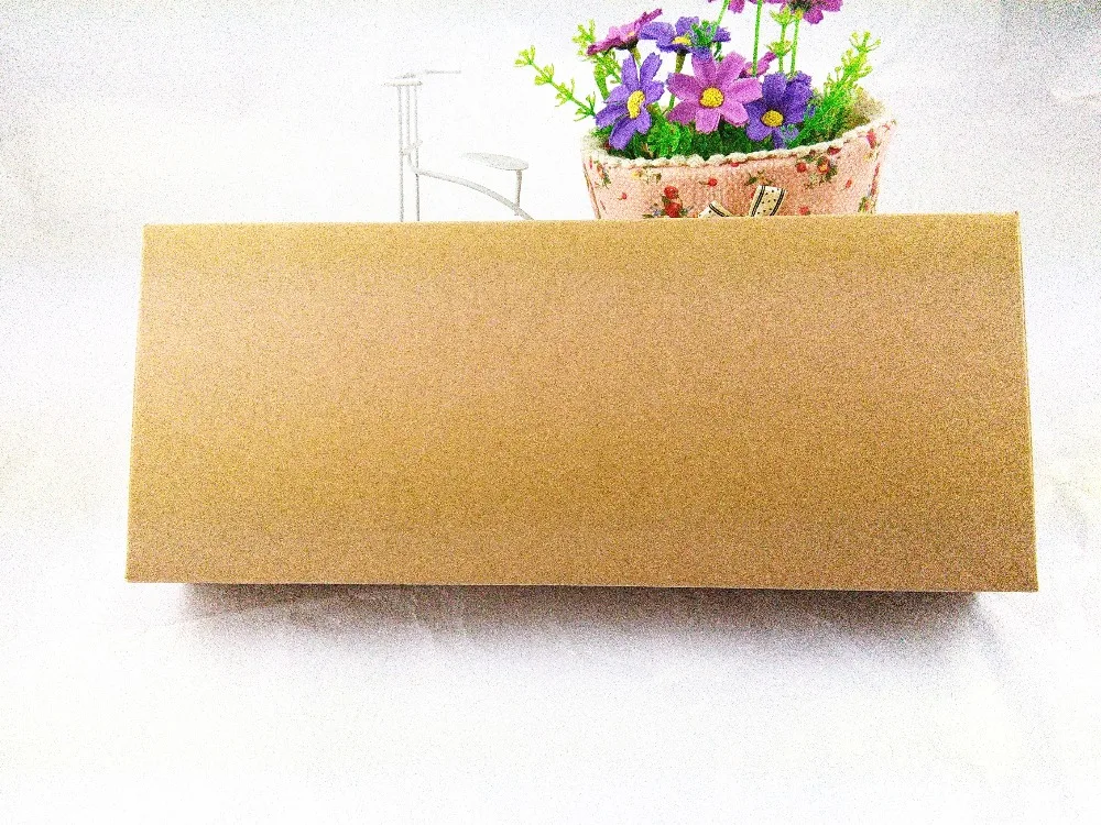 Подарочные коробки ручной работы, 29X12,3X4 см, большая подарочная коробка из крафт-бумаги, пустая упаковочная картонная коробка для украшений/шарфов/галстуков, 12 шт./партия