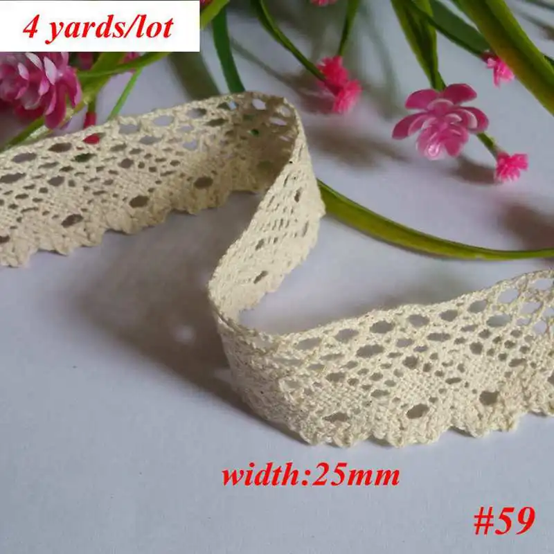 2-5 Yards/pack Cotton Lace Ribbon DIY Trim Fabric Handmade Accessories for Craft | Дом и сад