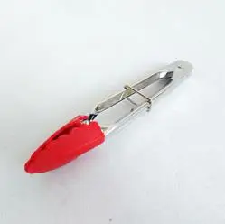 red 9 дюймов Кухонные силиконовые щипцы для пикника, еды, хлеба, буфета, барбекю, зажим, барбекю, стринги, инструменты, вечерние, для приготовления пищи, кухни - Цвет: red
