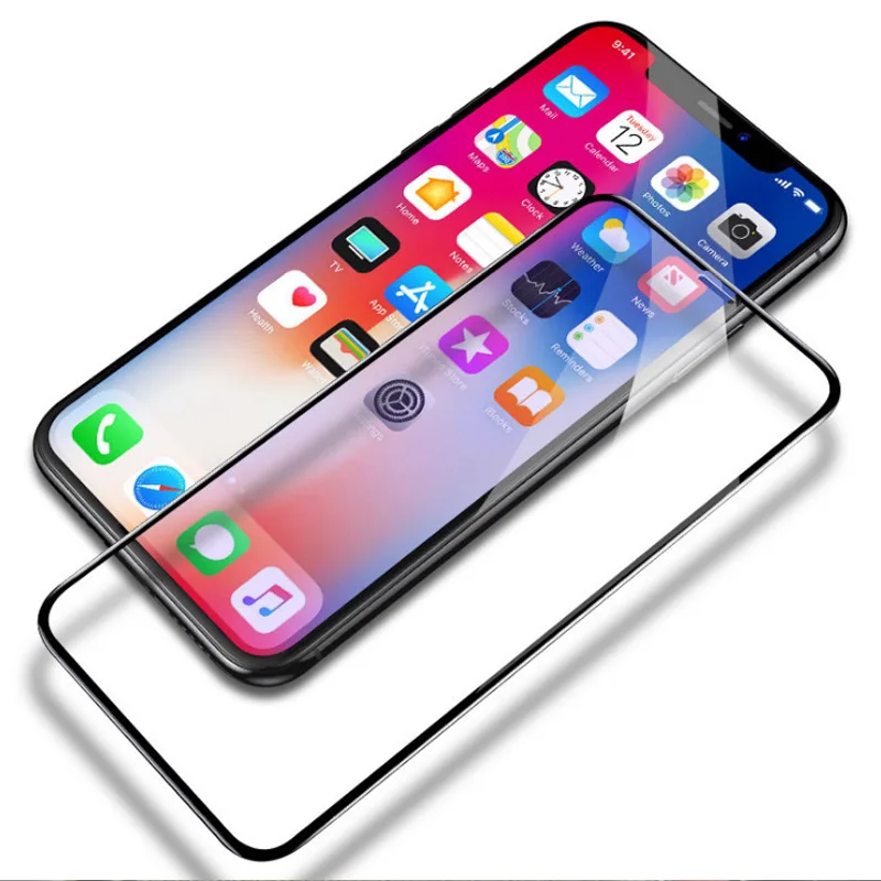 Новое 10D Защитное стекло для iPhone XR XS Max закаленное 7 10 8x6 S 6 Plus Защитная пленка
