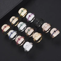 13colors charm attractive rings paved full aaa cubic zirconia for women bridal wedding engagement rings anniversary jewelry