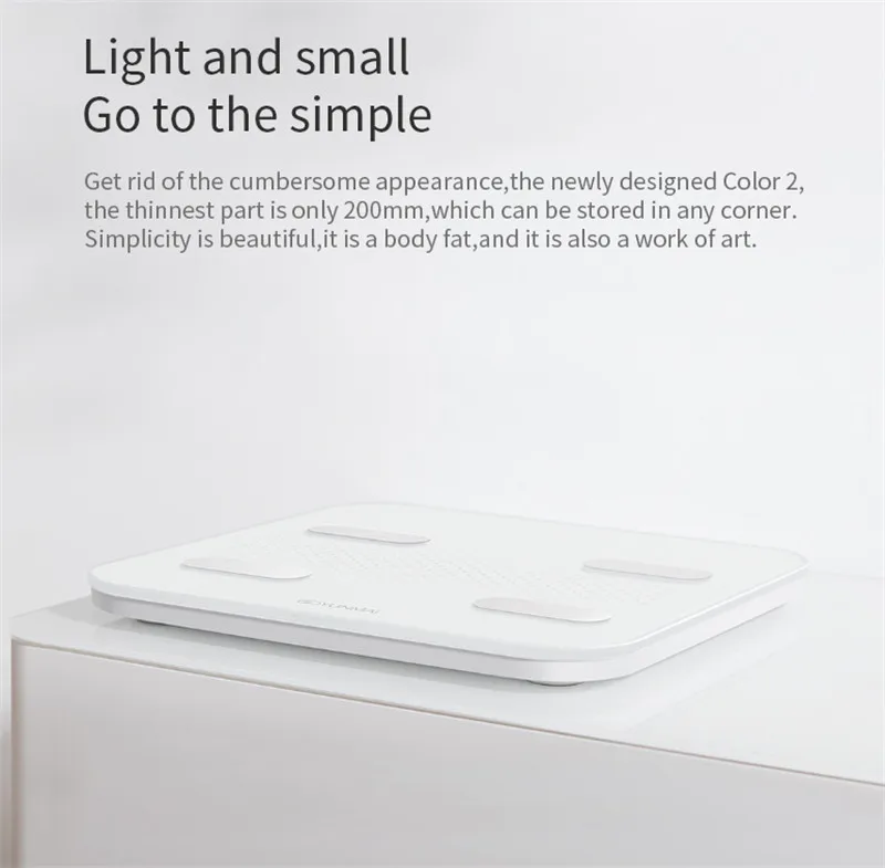 Xiaomi youpin Yunmai Color2 Интеллектуальный Bluetooth весы для тела и жира Смарт-приложение весы для жира светодиодный дисплей Usb нагрузки Android и Ios