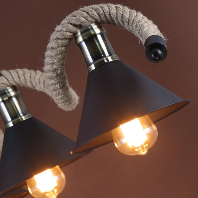 

Creative restaurant chandelier designer bar chandelier bar personality hemp chandelier industrial wind retro lamp LL03151413