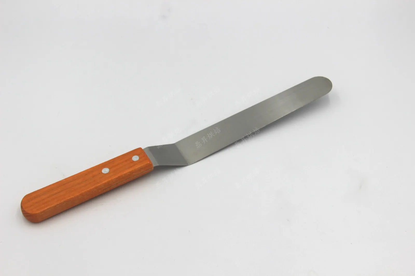 8 inch knife Нож для торта из нержавеющей стали с деревянной ручкой, сглаживающий крем, Прямые ножи kissplat, 6 дюймов, 8 дюймов, нож для масла - Цвет: 8 inch knife
