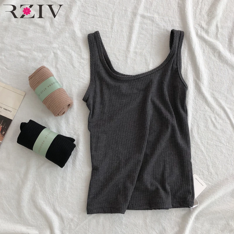RZIV Camisole женская летняя повседневная однотонная Трикотажная майка