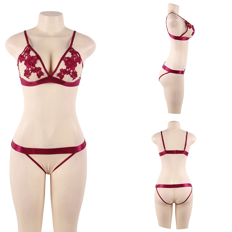 Comeonlover Ensemble нижнее белье Soutien Gorge Et Culotte с вышивкой комплекты нижнего белья большого размера Прозрачный Женский комплект нижнего белья RI80685