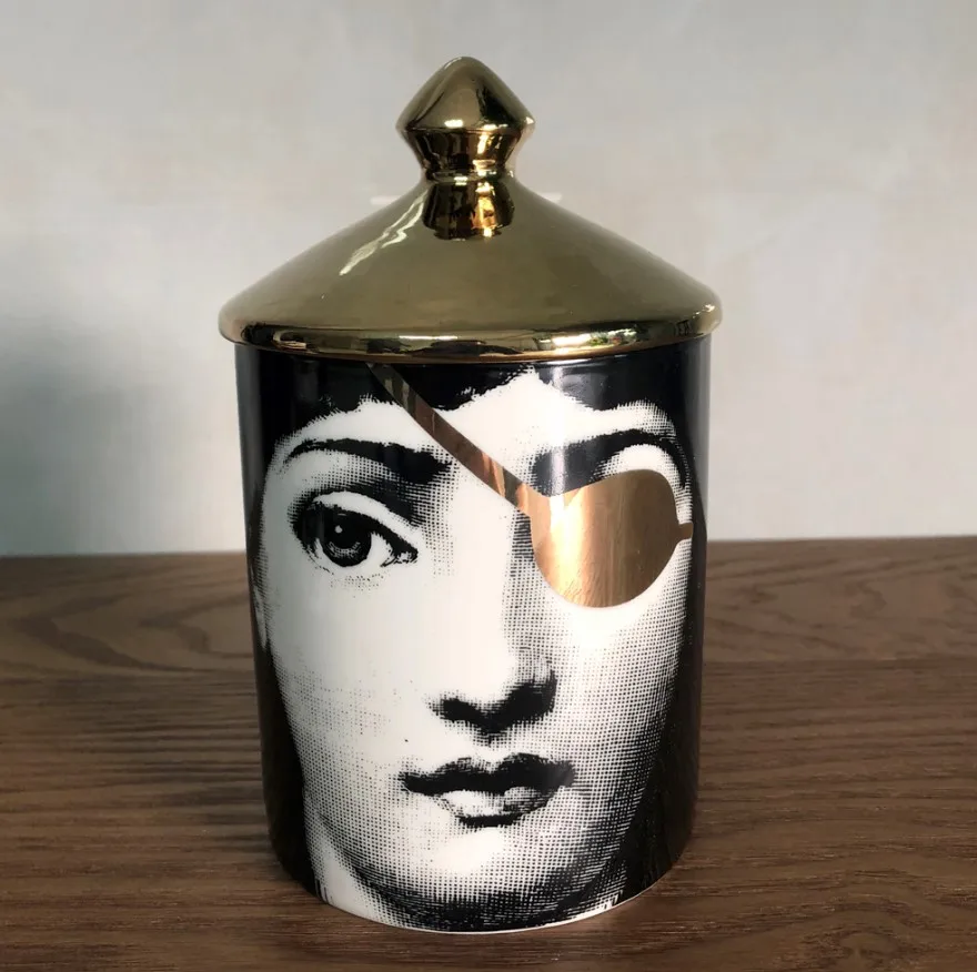 5 Fornasetti тарелка для хранения ювелирных изделий посуда с узорами прямоугольный поднос подсвечник банка канделябры украшение дома - Цвет: 5