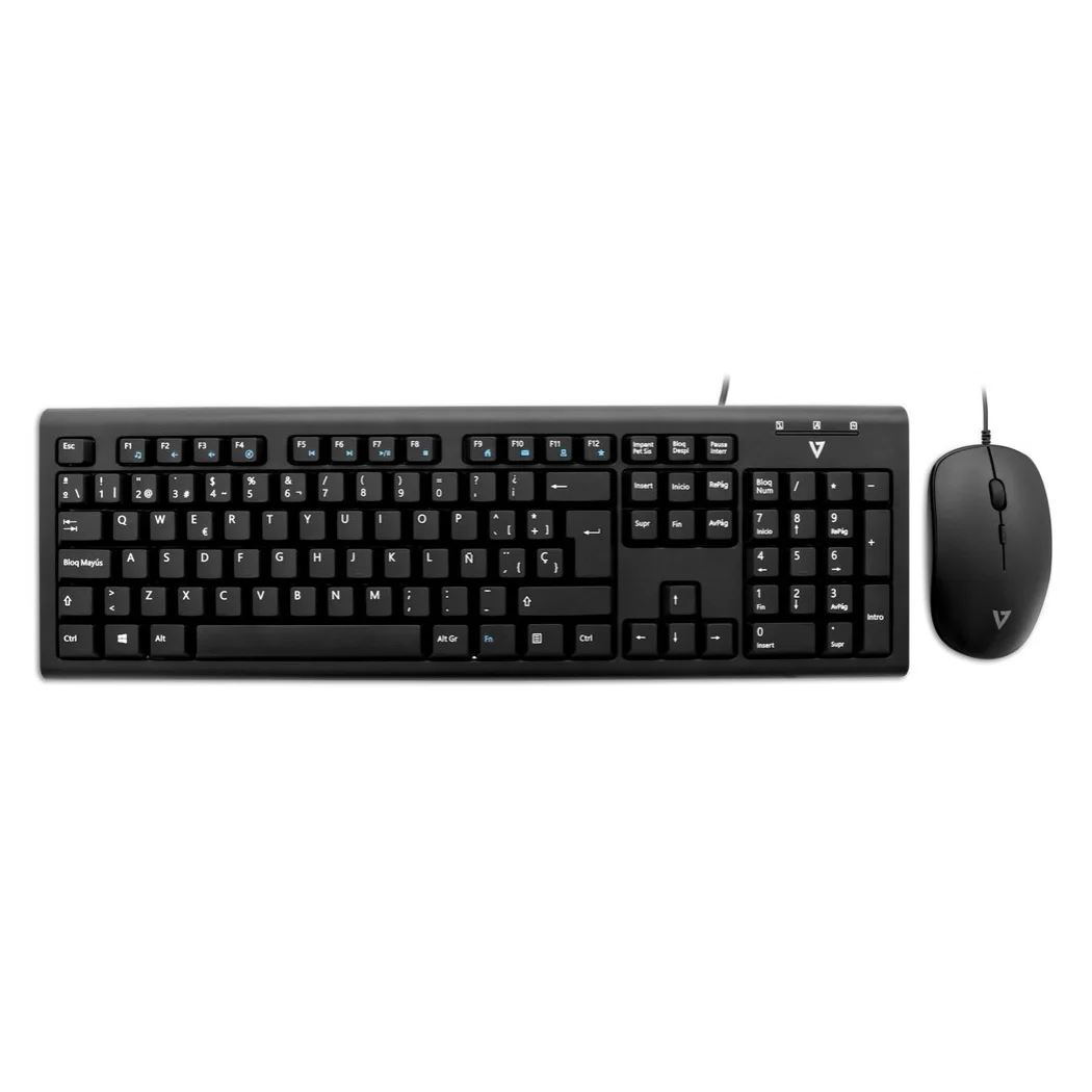 V7 Проводная клавиатура и мышь Combo-USB ES standard QWERTY в комплекте | Компьютеры офис