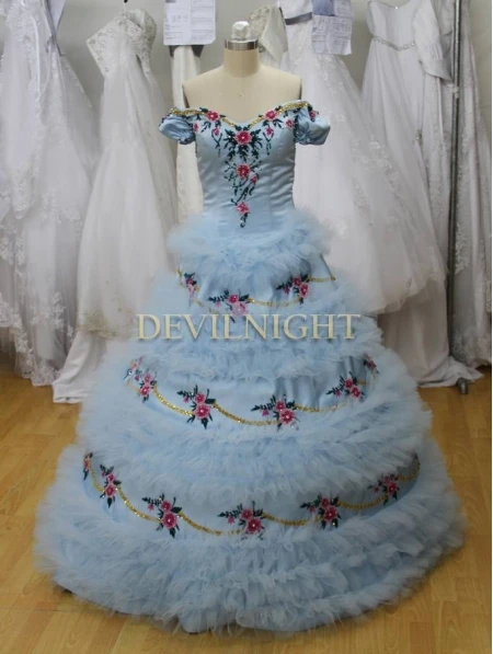Синее платье принцессы Sisi с открытыми плечами в викторианском стиле|victorian dress|dress