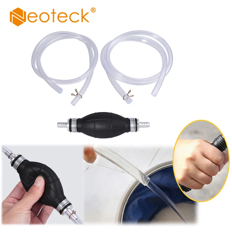 

Neoteck Car Fuel Primer Hand Siphon Pump Gas Petrol Diesel Liquid Water Transfer Hose Oil Water Petrol Diesel Fuel Liquid