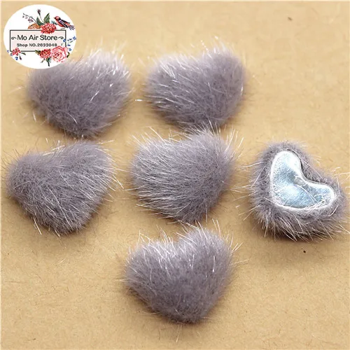 light gray 50pcs 50 шт 16 мм плоская с оборота ткань покрытая пуговицами сердце домашний сад ремесла Кабошон Скрапбукинг DIY 16 мм - Цвет: light gray 50pcs