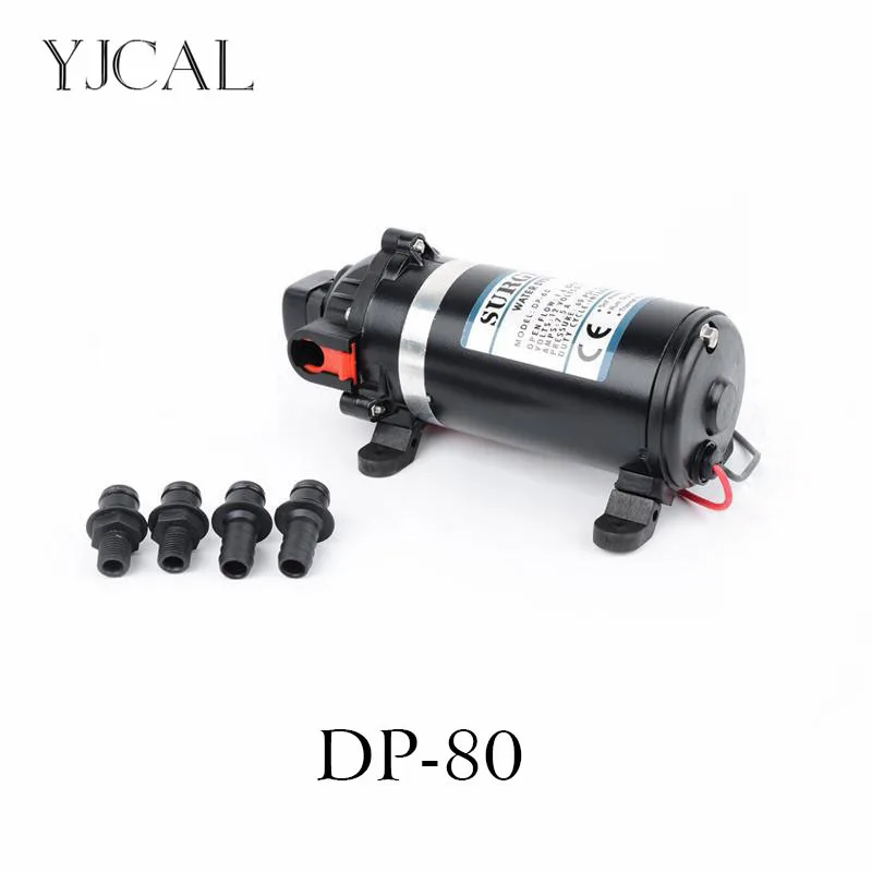 

Water Booster Pump DP-80 12v 24v Electric High Pressure Diaphragm Pump Reciprocating Self-priming For Car RV Yacht Roller Pump