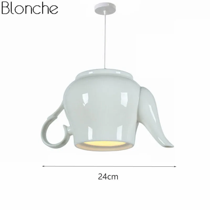 C Modern Ceramic Led Pendant Lights Tea Cup Teapot Hanglamp Nordic Hanging Lamp Home Decor Dining Room Kitchen Lighting Fixtures - Цвет корпуса: C