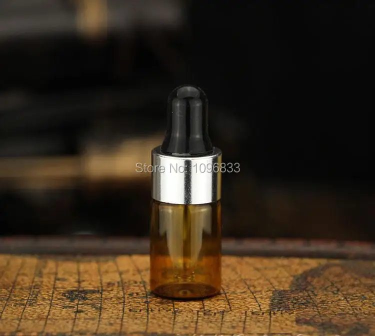 Флаконы янтарного эфирного масла 3 мл стеклянная бутылка-капельница