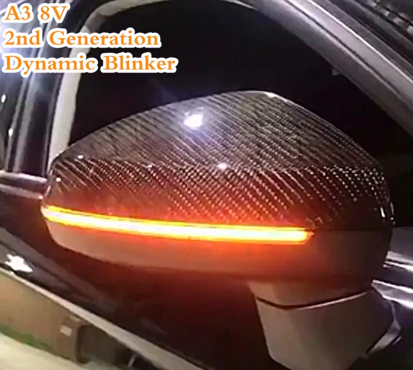 Для A3 8V последовательного светодиодный поворотники мигалка течет боковые