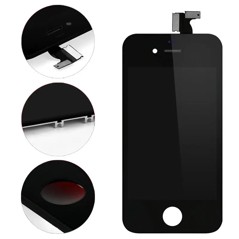 10 ШТ./ЛОТ AAA Качество Экрана Для iPhone 4 4S ЖК-Экран + Сенсорный Дигитайзер Стекла