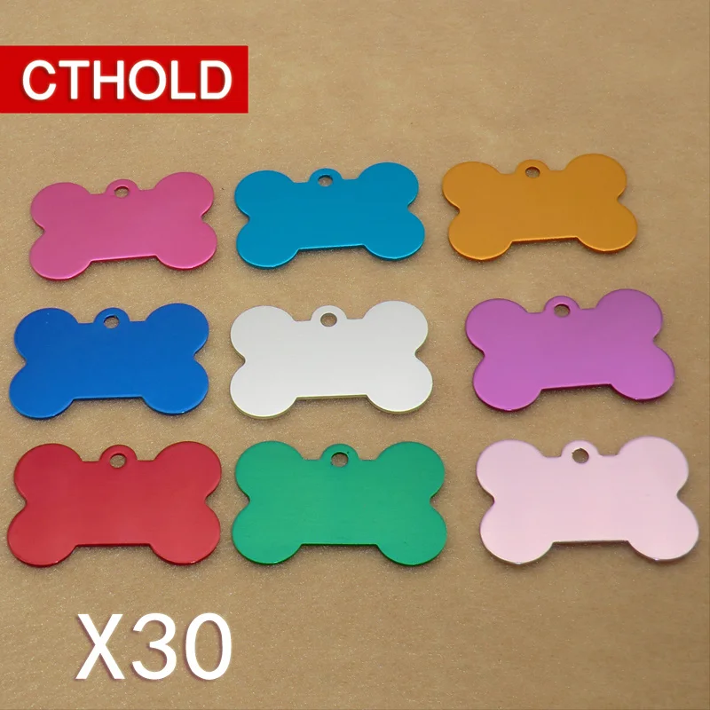 CTHOLD 30 шт. аксессуары для ошейника в форме кости персонализированные