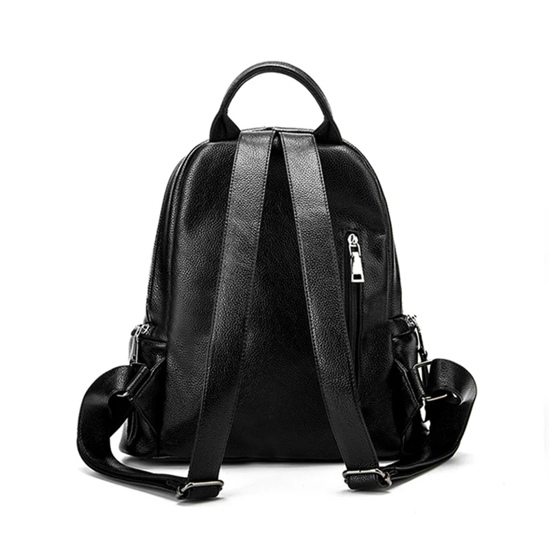 Женский рюкзак из натуральной кожи на ремешке для ноутбука в Корейском стиле|woman