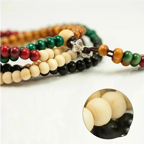 Bargainium Tibetan Colorful Buddha Buddhist Prayer Beads Bracelet Multilayer |